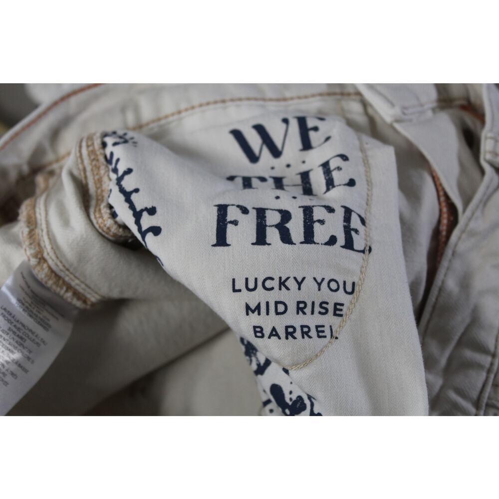 We The Free People Lucky You Mid Rise Barrel Jeans Women’s 27 Cream - Picture 5 of 7